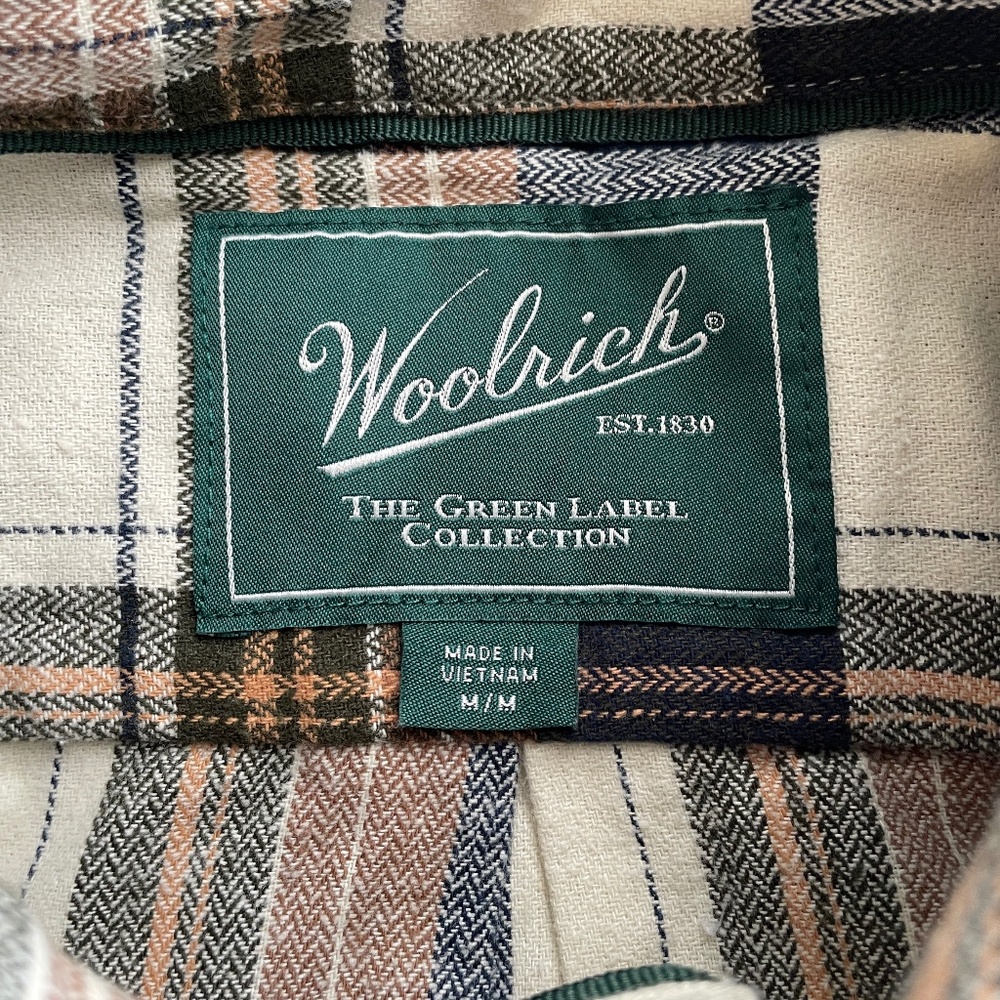 Woolrich Green Label Collection Flannel Size Medium - Picture 4 of 7